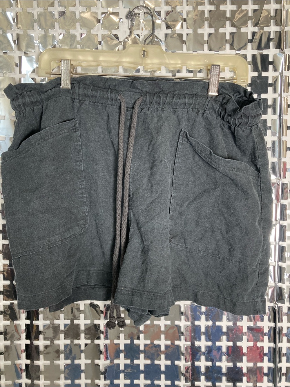 Universal Thread Women's High Waist Drawstring Shorts in Charcoal